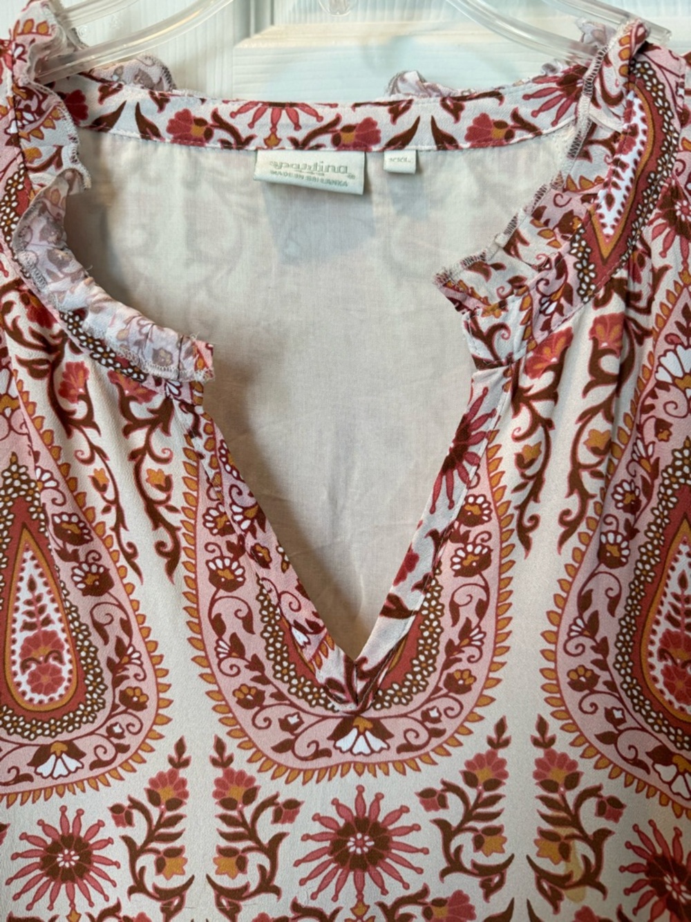 # Spartina 449 XXL Maisie Pink House Boho Paisley Dress - Picture 3 of 9